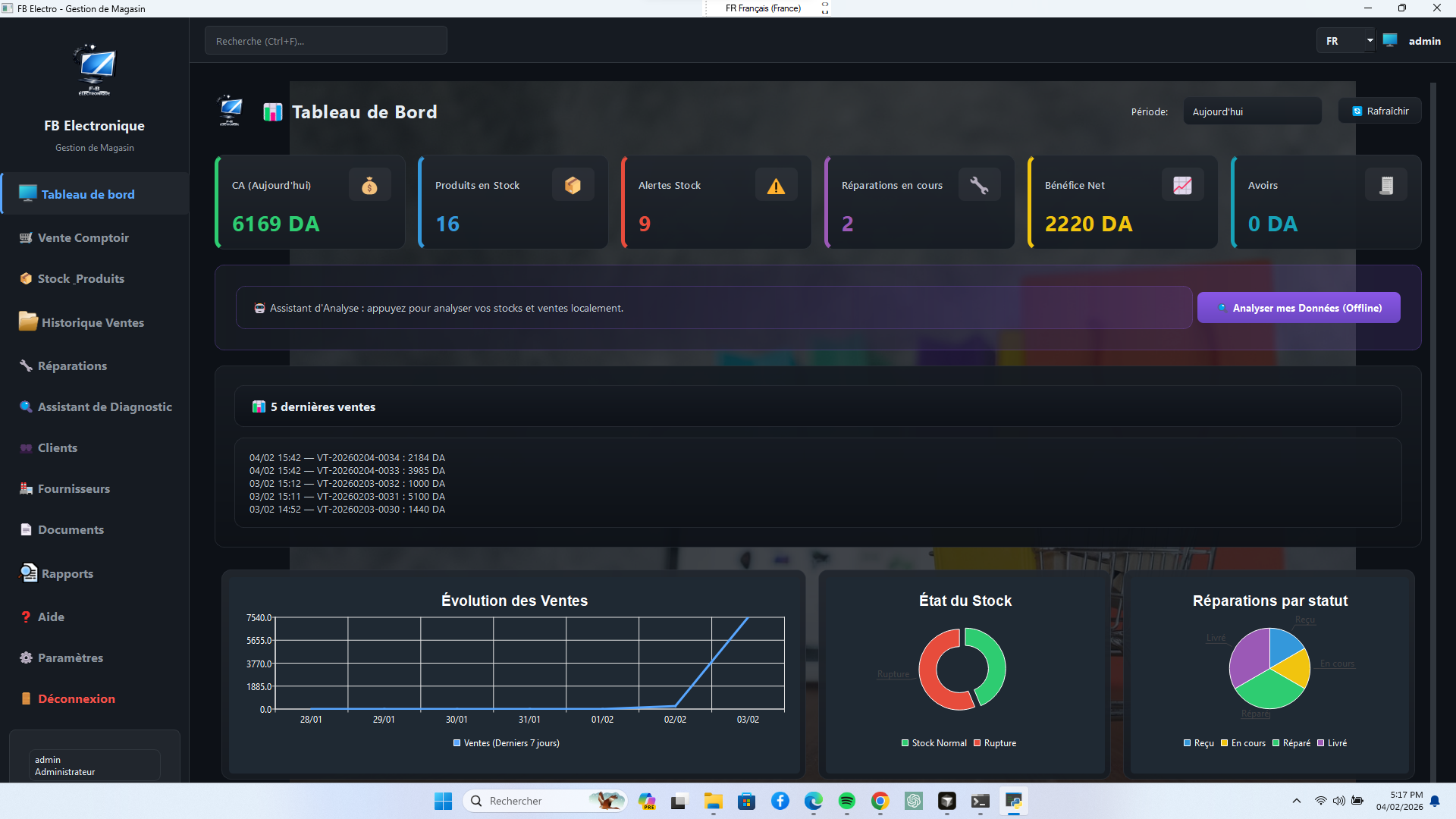 FB Electro Dashboard